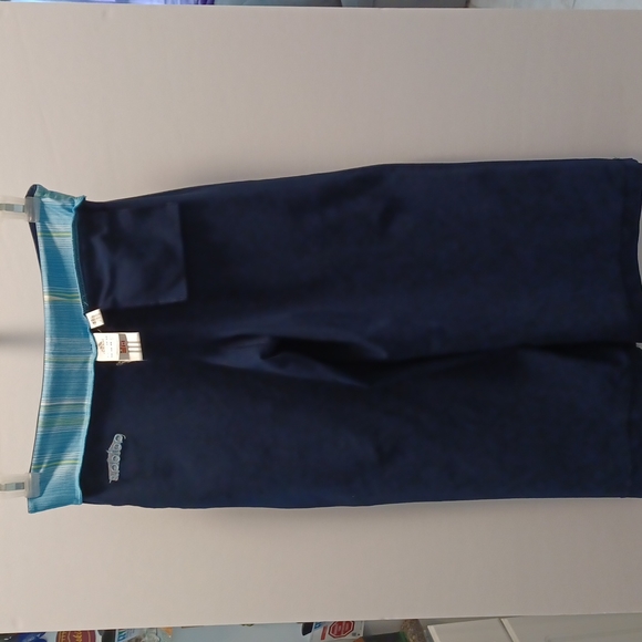 Adidas workout wide leg blue pants  size medium zipper pocket - Picture 9 of 13